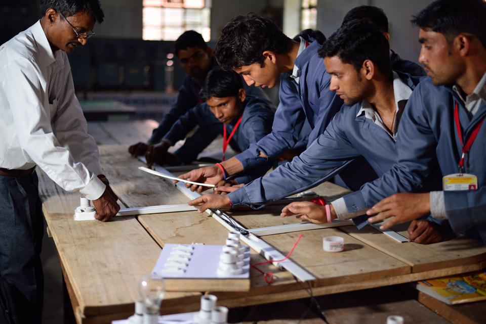 Community members engaged in an employment training session
